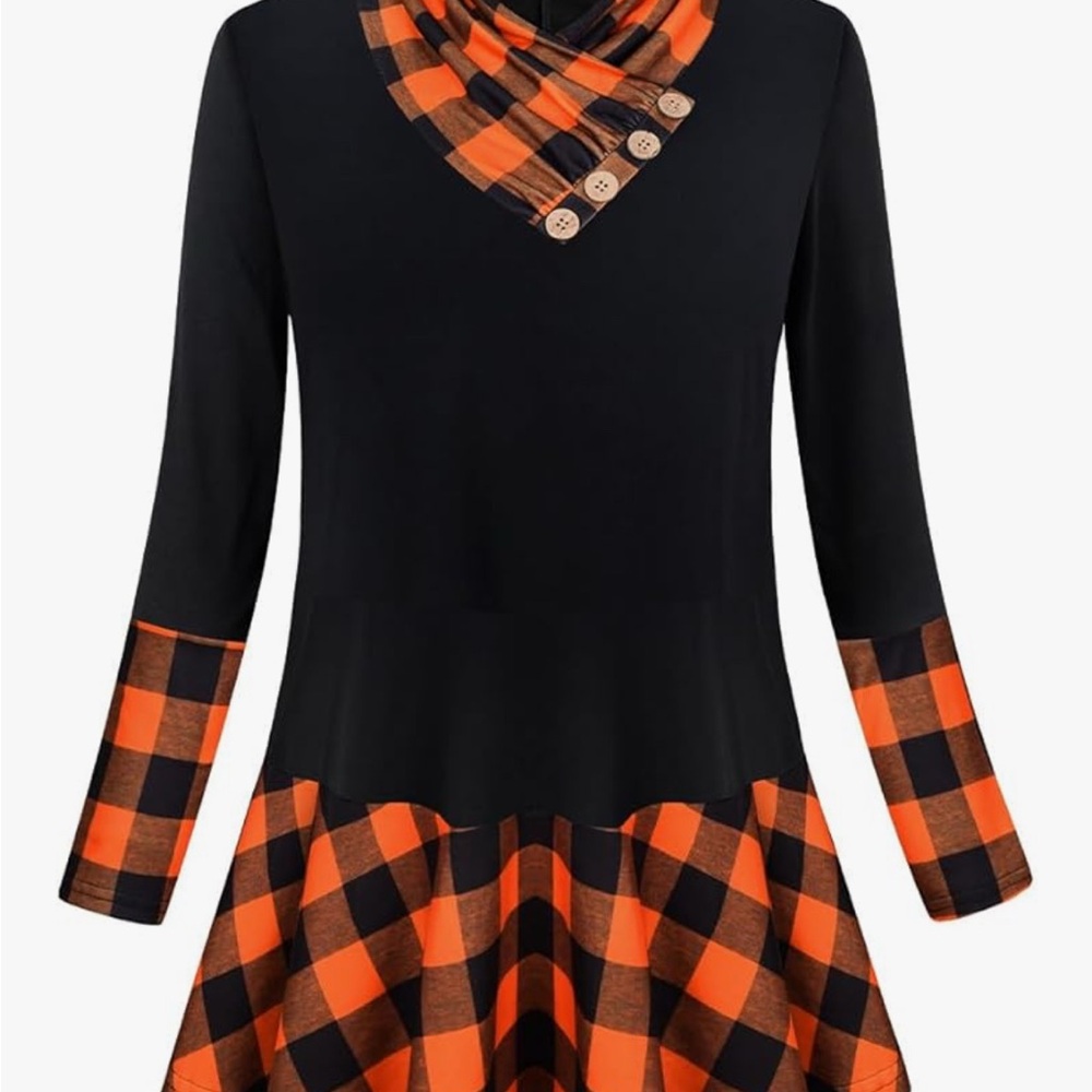 Tunic For Women Long Sleeve Cowl Neck Turtle Neck Plain Solid